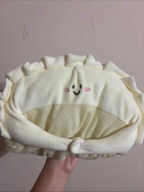 Plush Yellow Dumpling Face Pouch